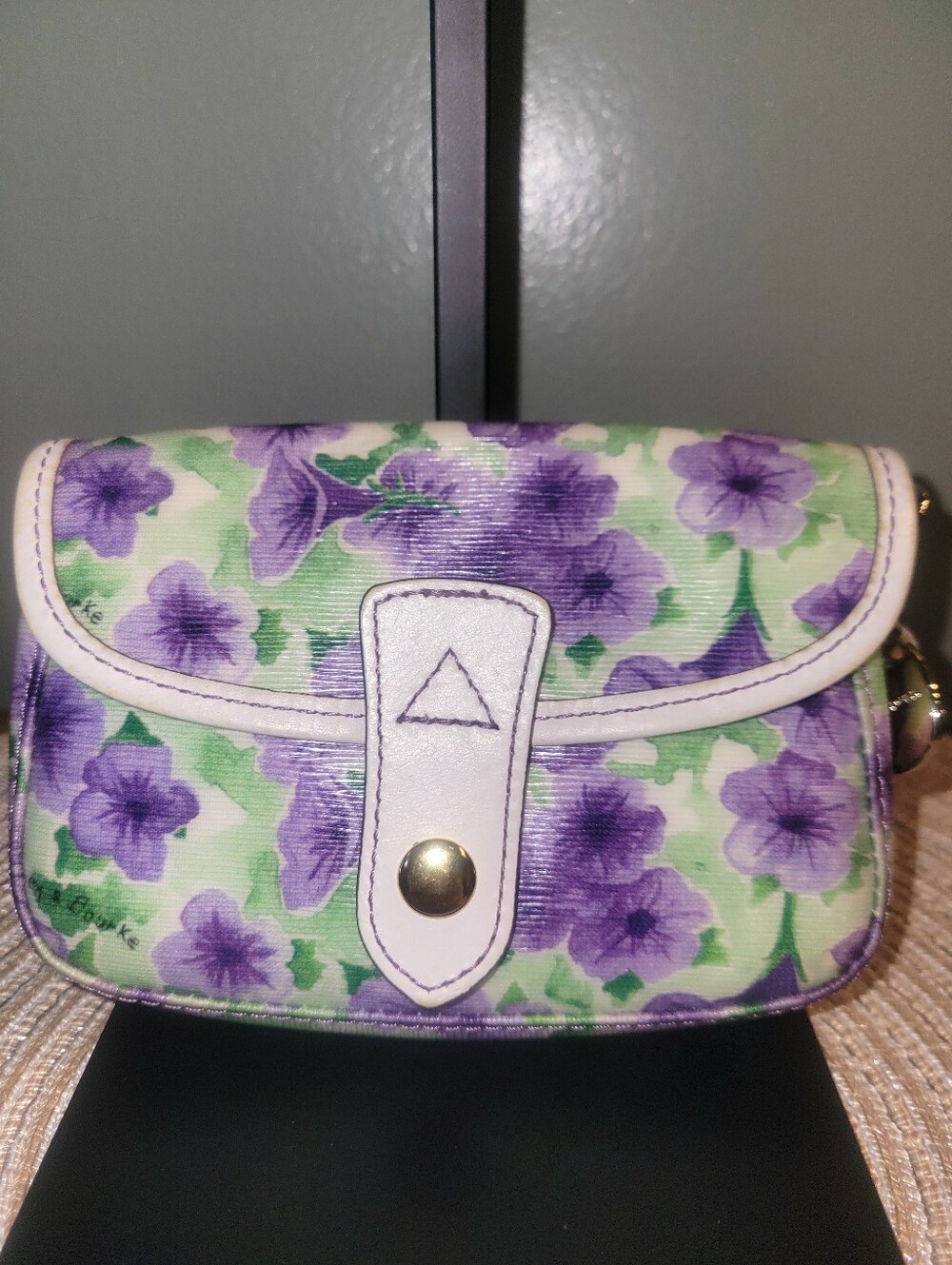 Dooney & Bourke Purple Petunia Floral Wristlet/Pouch.